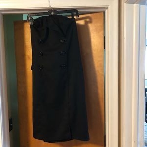 Tuxedo style strapless dress